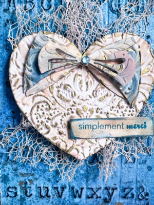 Coeur papillon bleu – Image 2