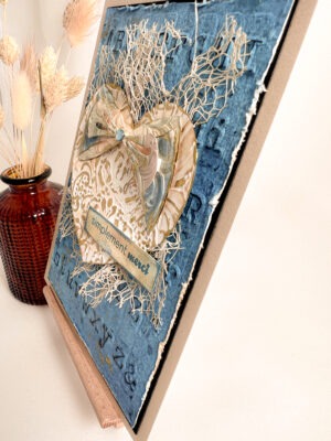 Coeur papillon bleu – Image 3